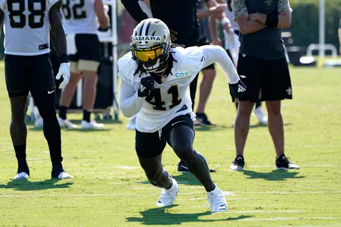 Alvin Kamara at Saints Training Camp